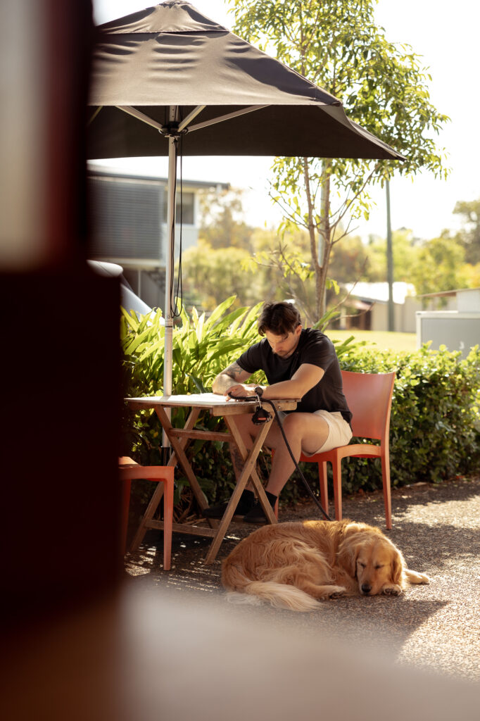 Routine/silky oak espresso photographed by Maddie Barklimore of Mbark.Studio